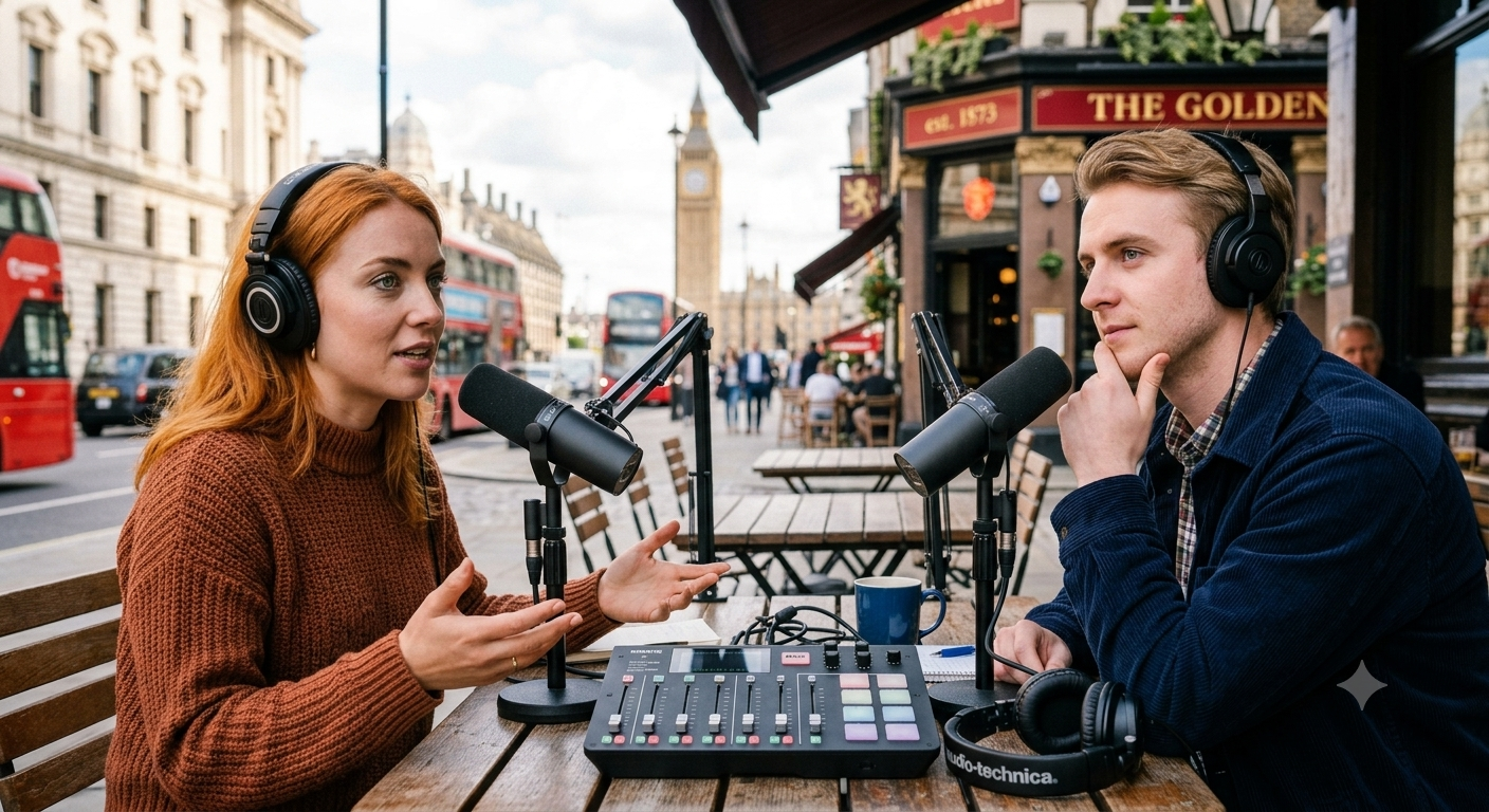 イギリス英語を話すペア